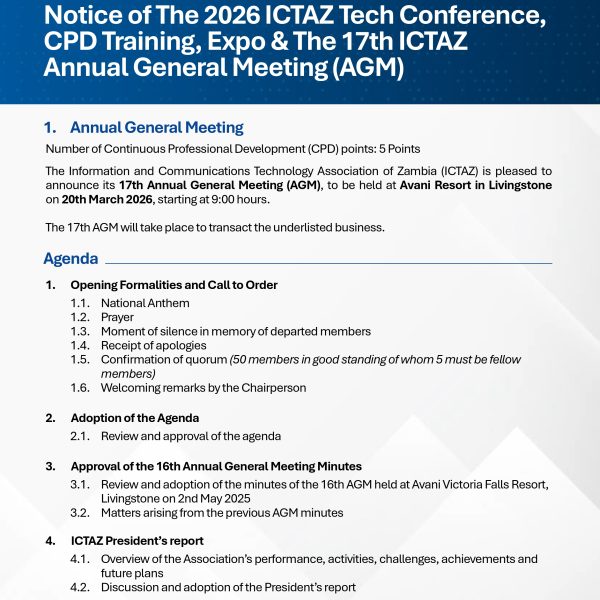 2026 ICTAZ AGM Notice